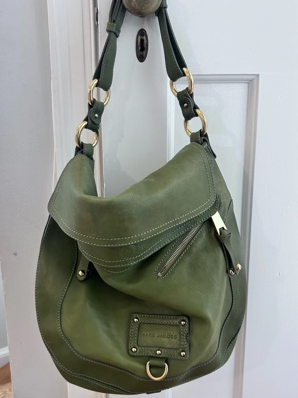 Rare Vintage Marc Jacobs Green Leather Shoulder Bag
